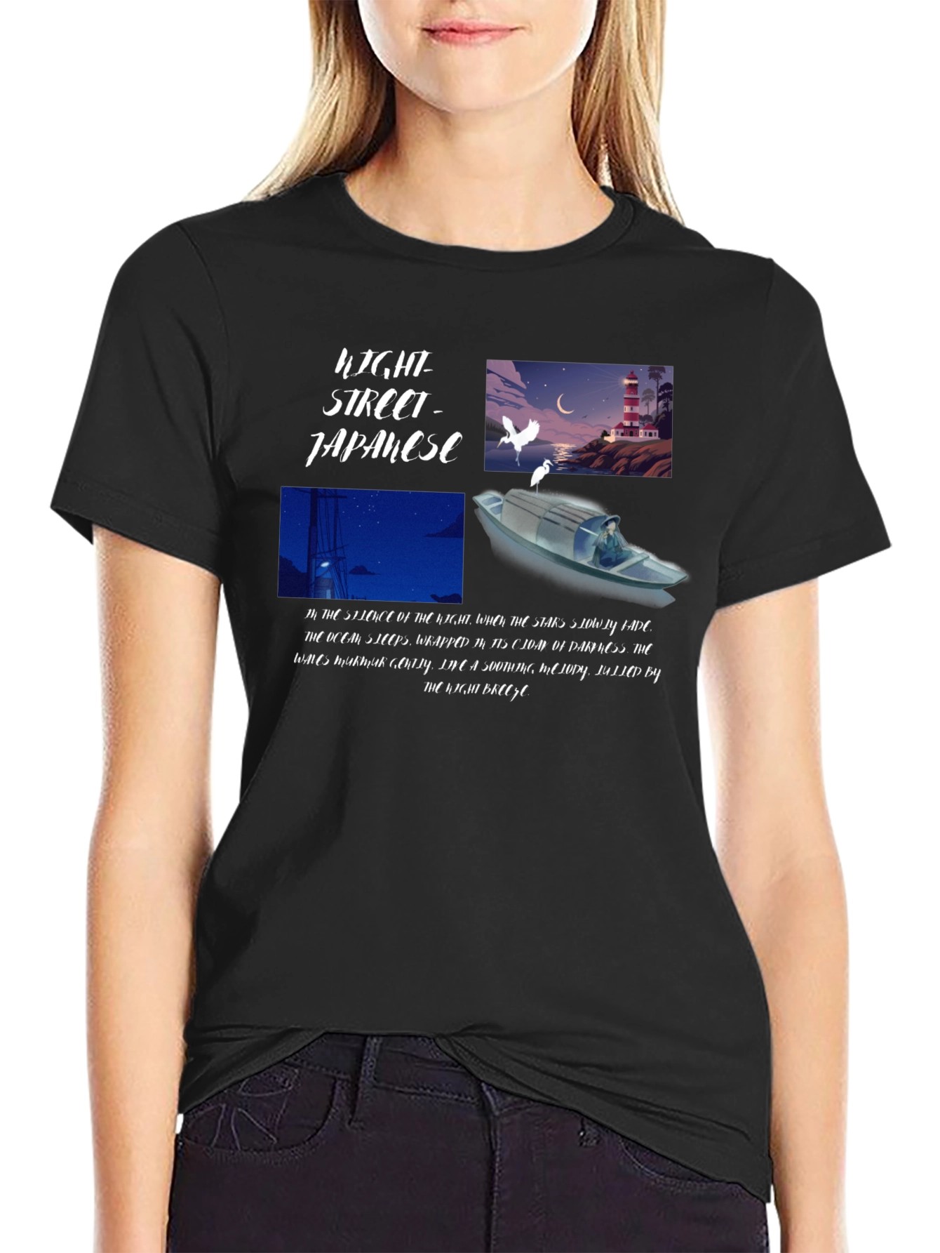 Japanese Light Street Graphic T-Shirt