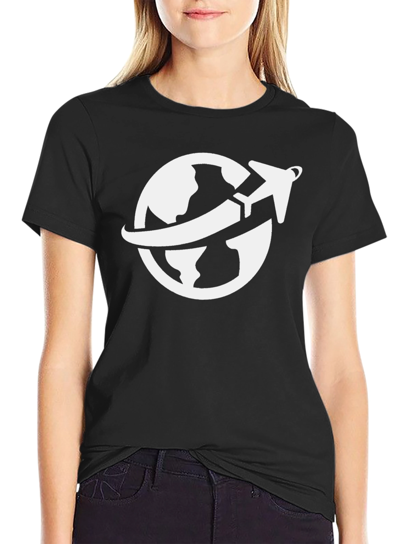 Travel the World Graphic Tee - Black