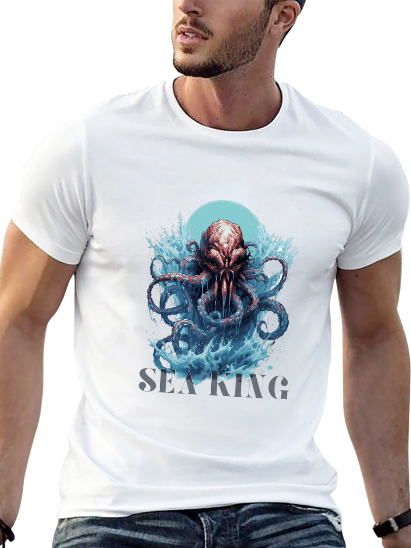 Sea King Octopus Graphic T-Shirt
