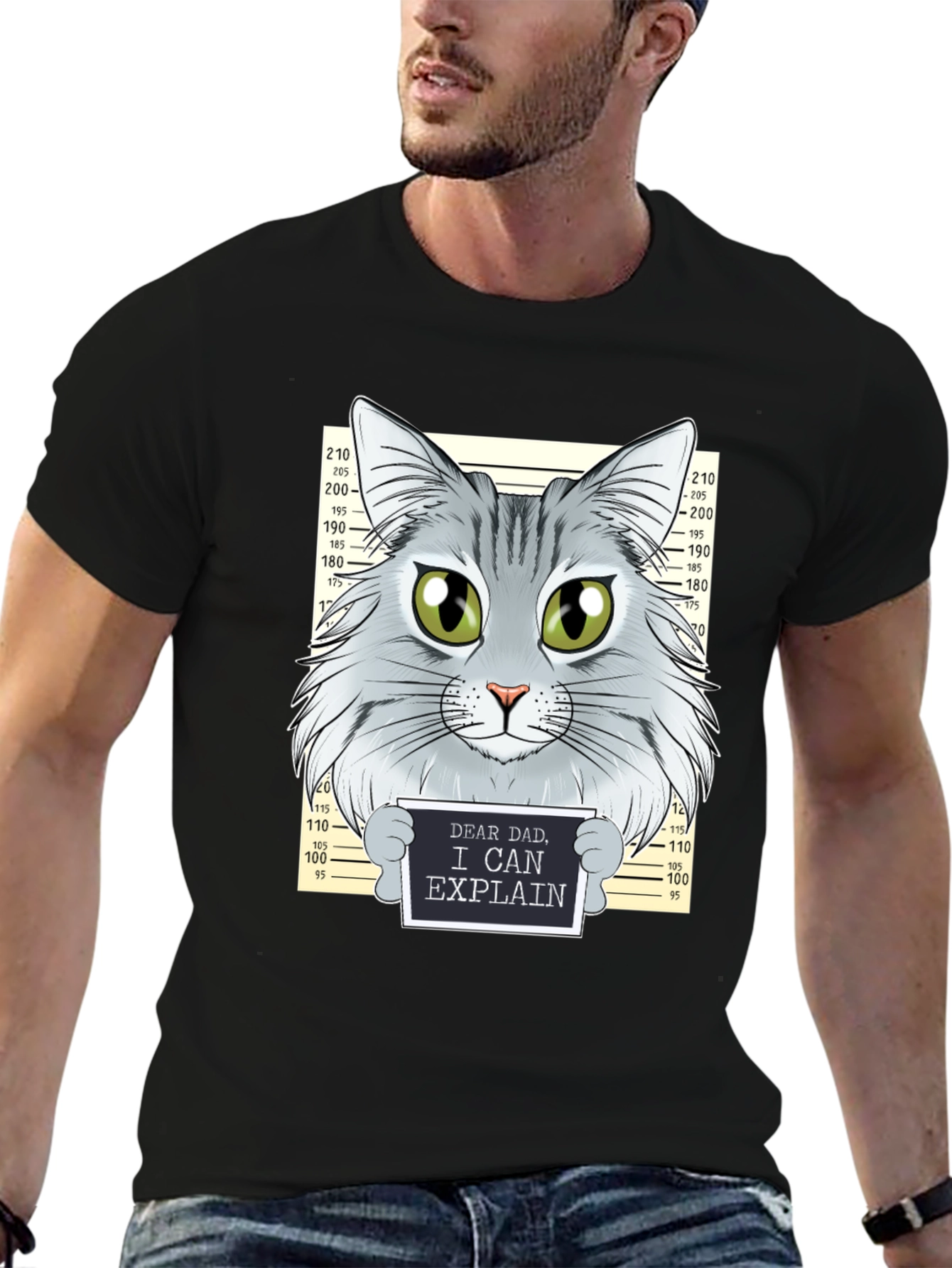 Dear Dad Funny Cat T-Shirt