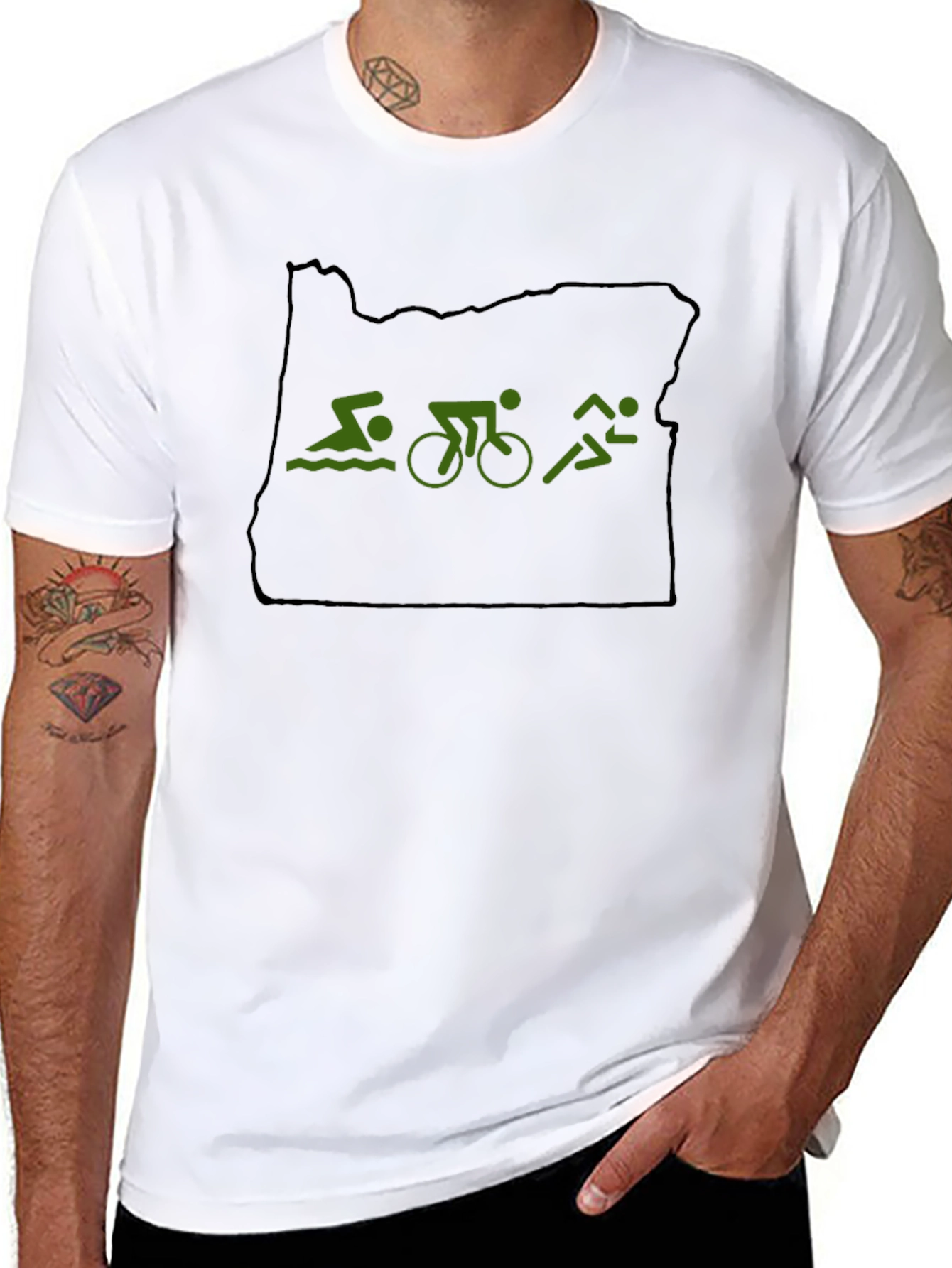 Oregon Triathlon Black T-Shirt
