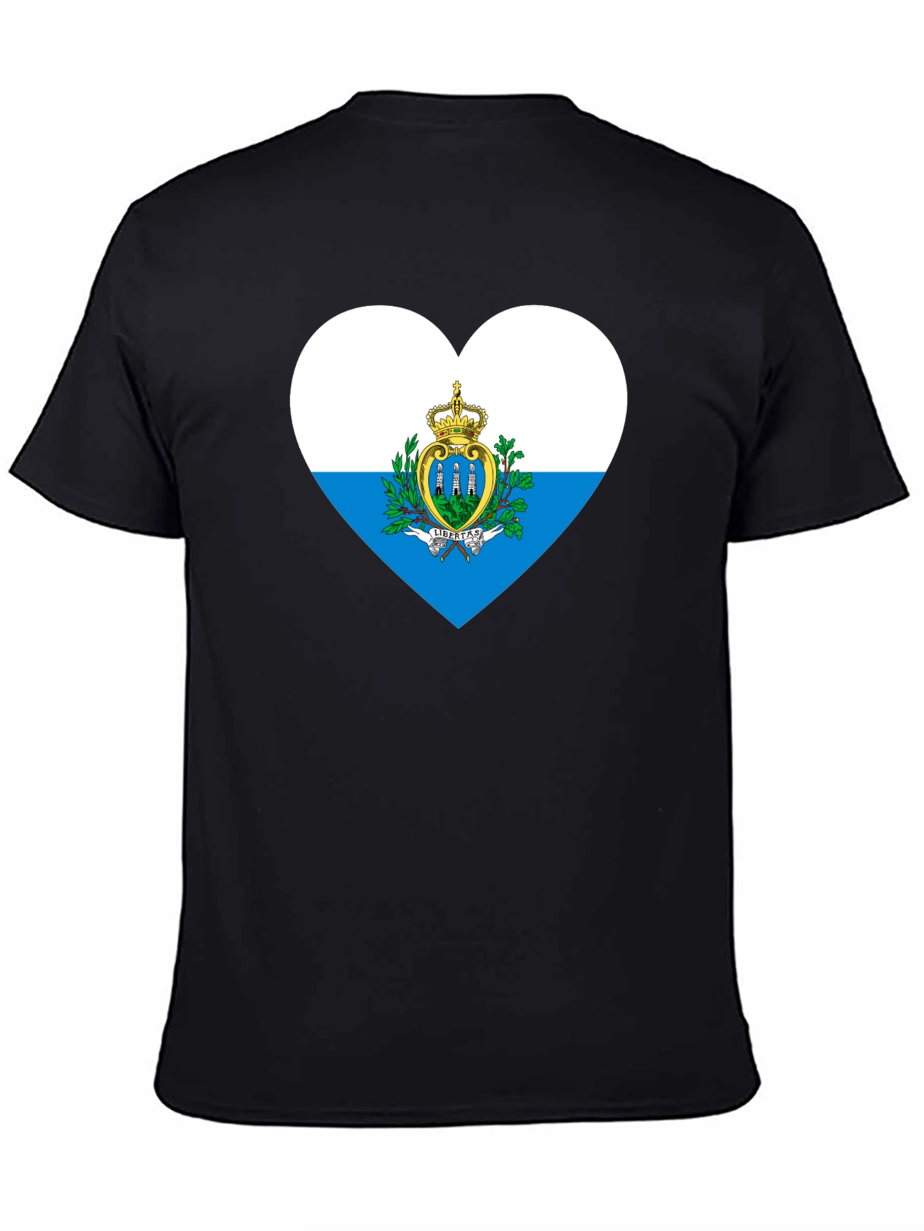 San Marino Flag Heart T-Shirt