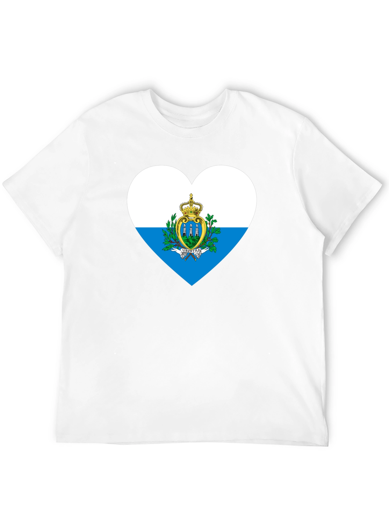 San Marino Flag Heart T-Shirt