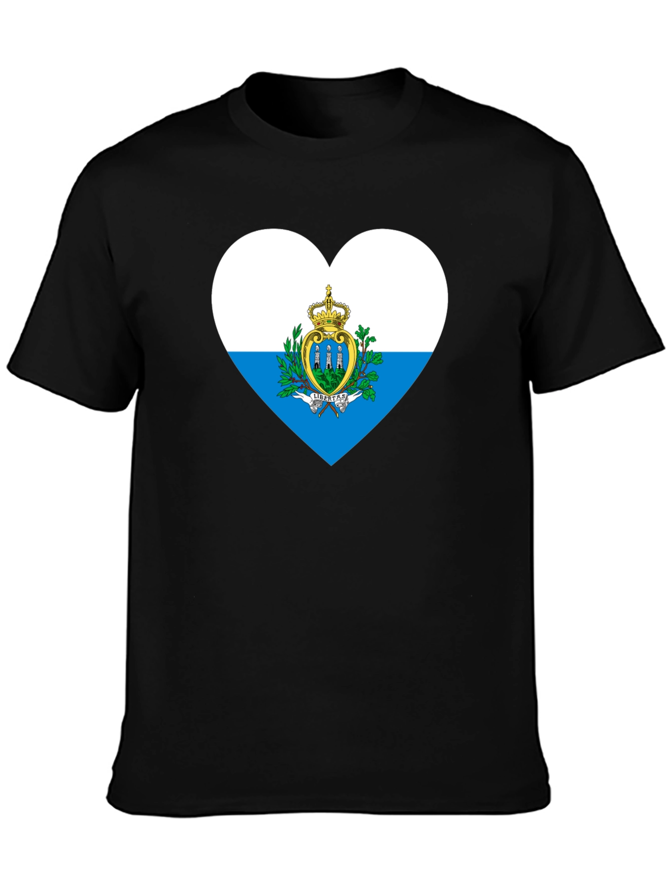 San Marino Flag Heart T-Shirt
