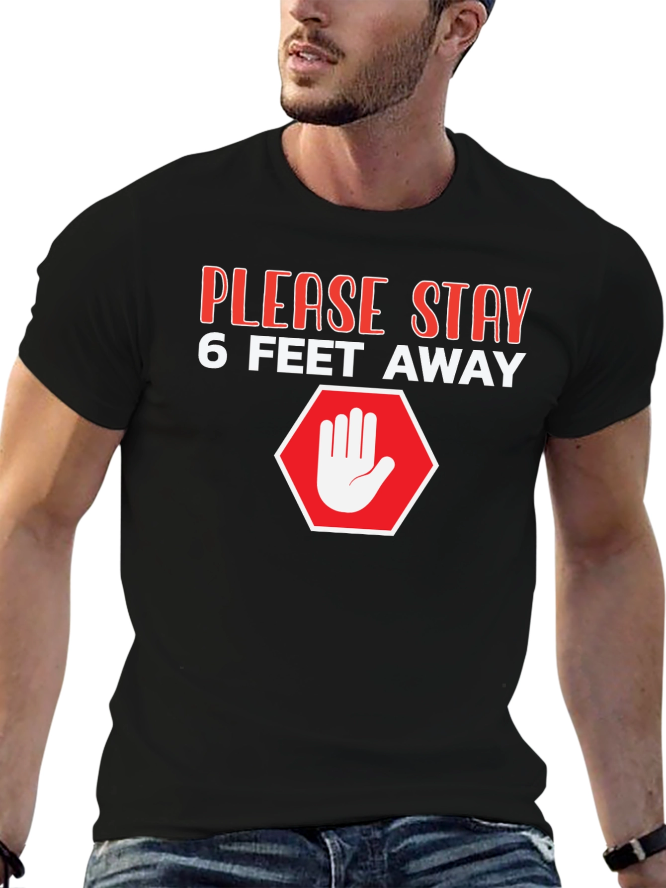 Stay Away Graphic Tee - Social Distancing T-Shirt