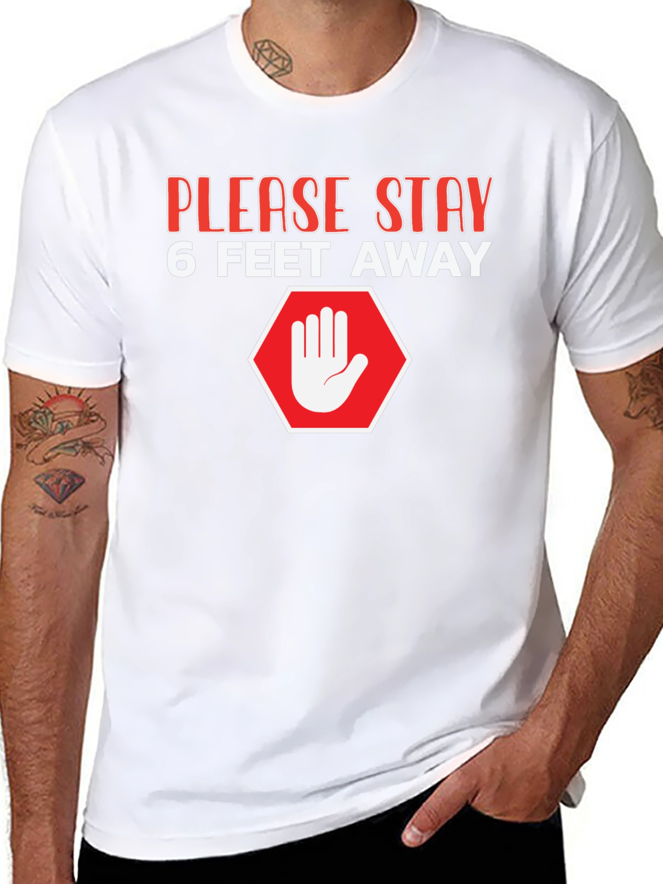 Stay Away Graphic Tee - Social Distancing T-Shirt