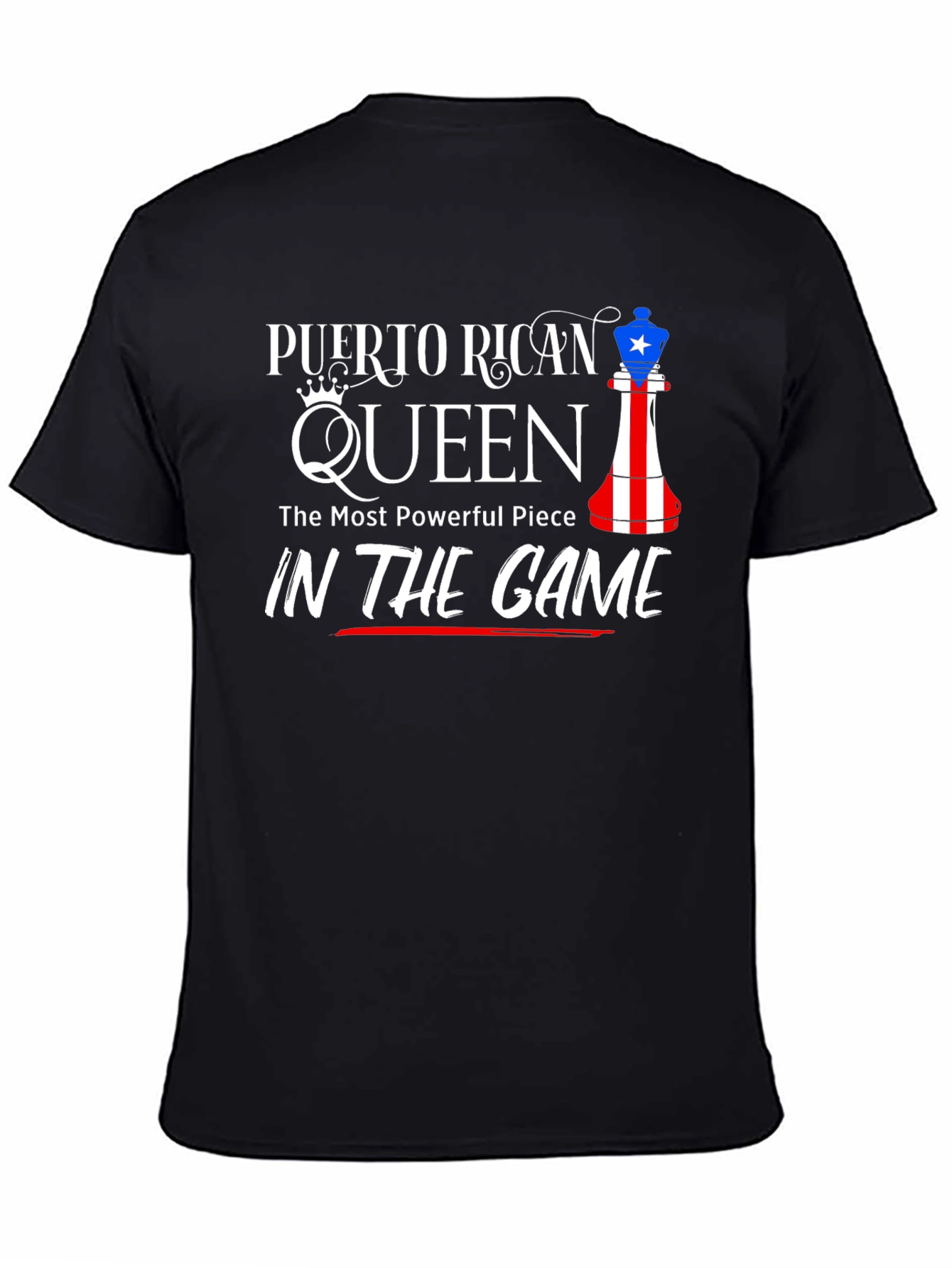 Puerto Rican Queen T-Shirt Chess Piece