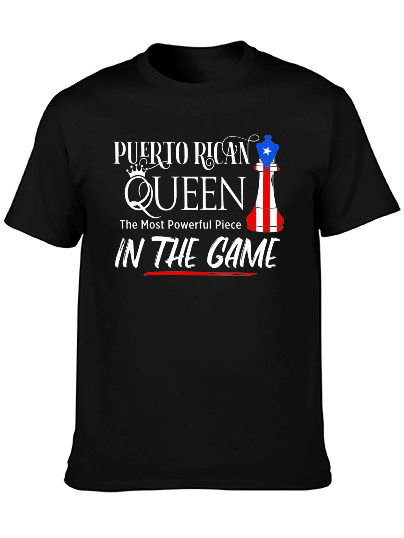 Puerto Rican Queen T-Shirt Chess Piece