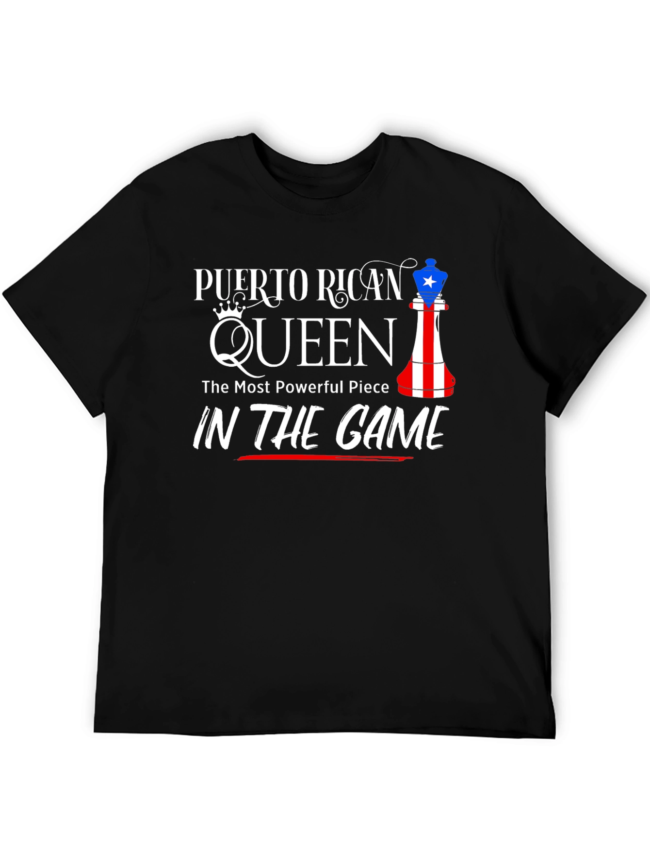 Puerto Rican Queen T-Shirt Chess Piece