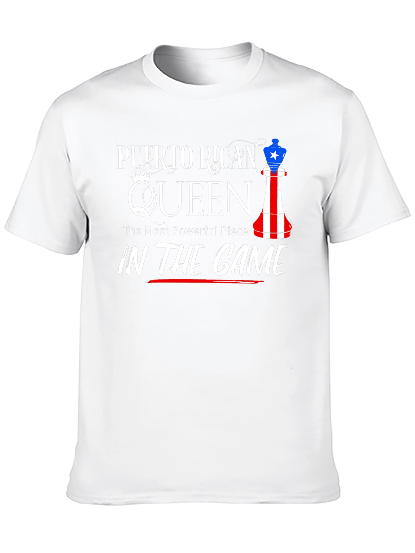 Puerto Rican Queen T-Shirt Chess Piece
