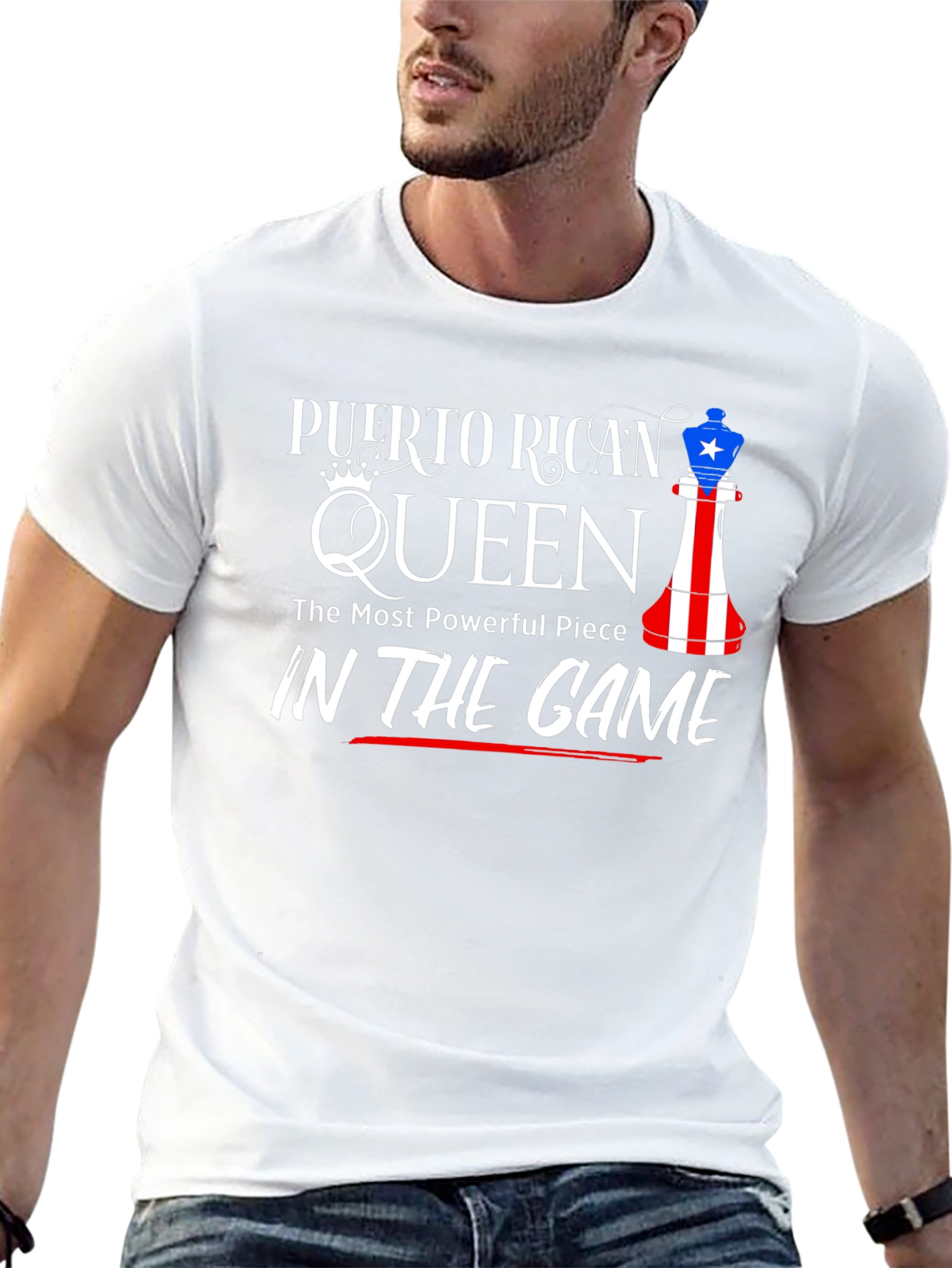 Puerto Rican Queen T-Shirt Chess Piece