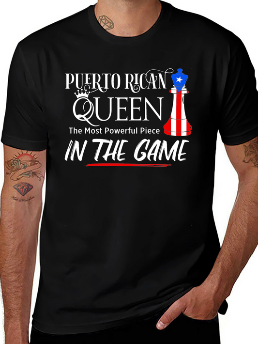 Puerto Rican Queen T-Shirt Chess Piece