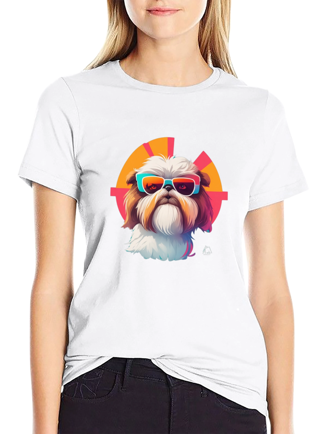 Shih Tzu Sunglasses Retro T-Shirt – Stylish Dog Lover Tee