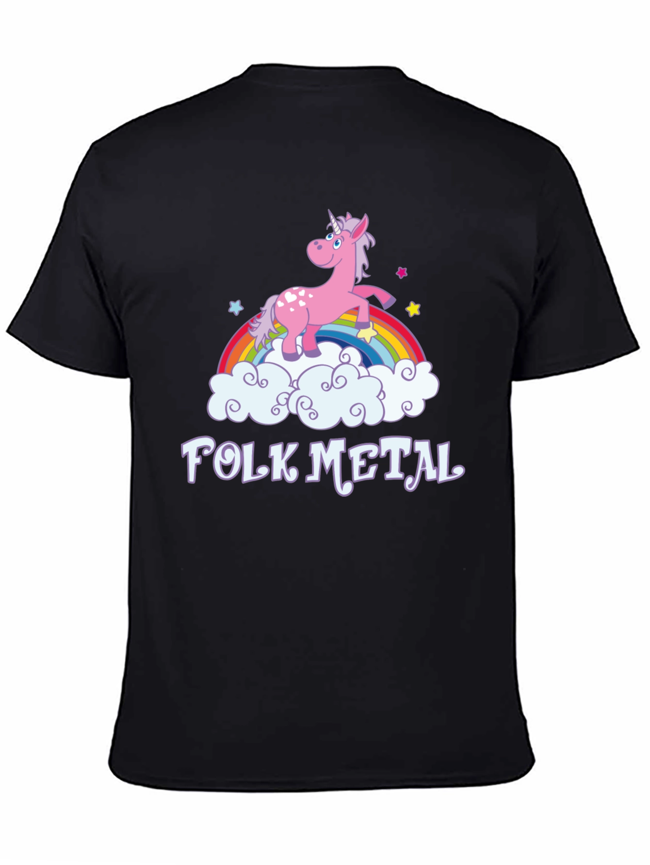 Folk Metal Unicorn Rainbow T-Shirt
