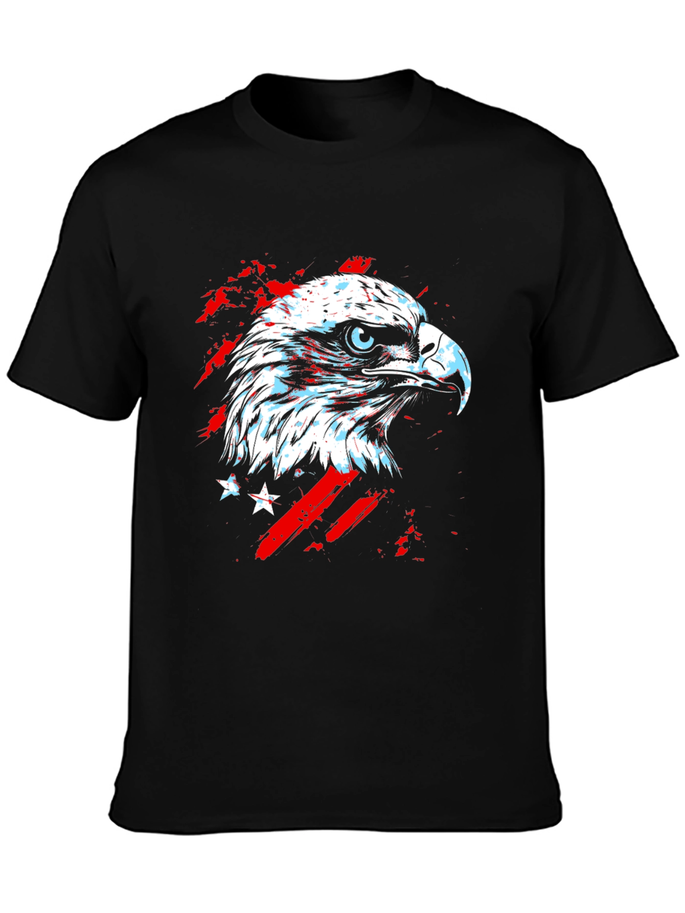 American Eagle Graphic Print Black T-Shirt