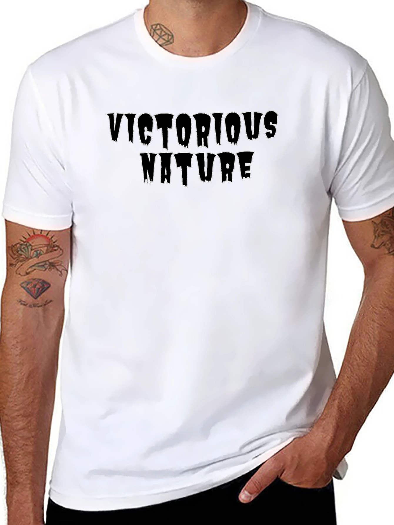 Victorious Nature Graphic T-Shirt - Black Tee