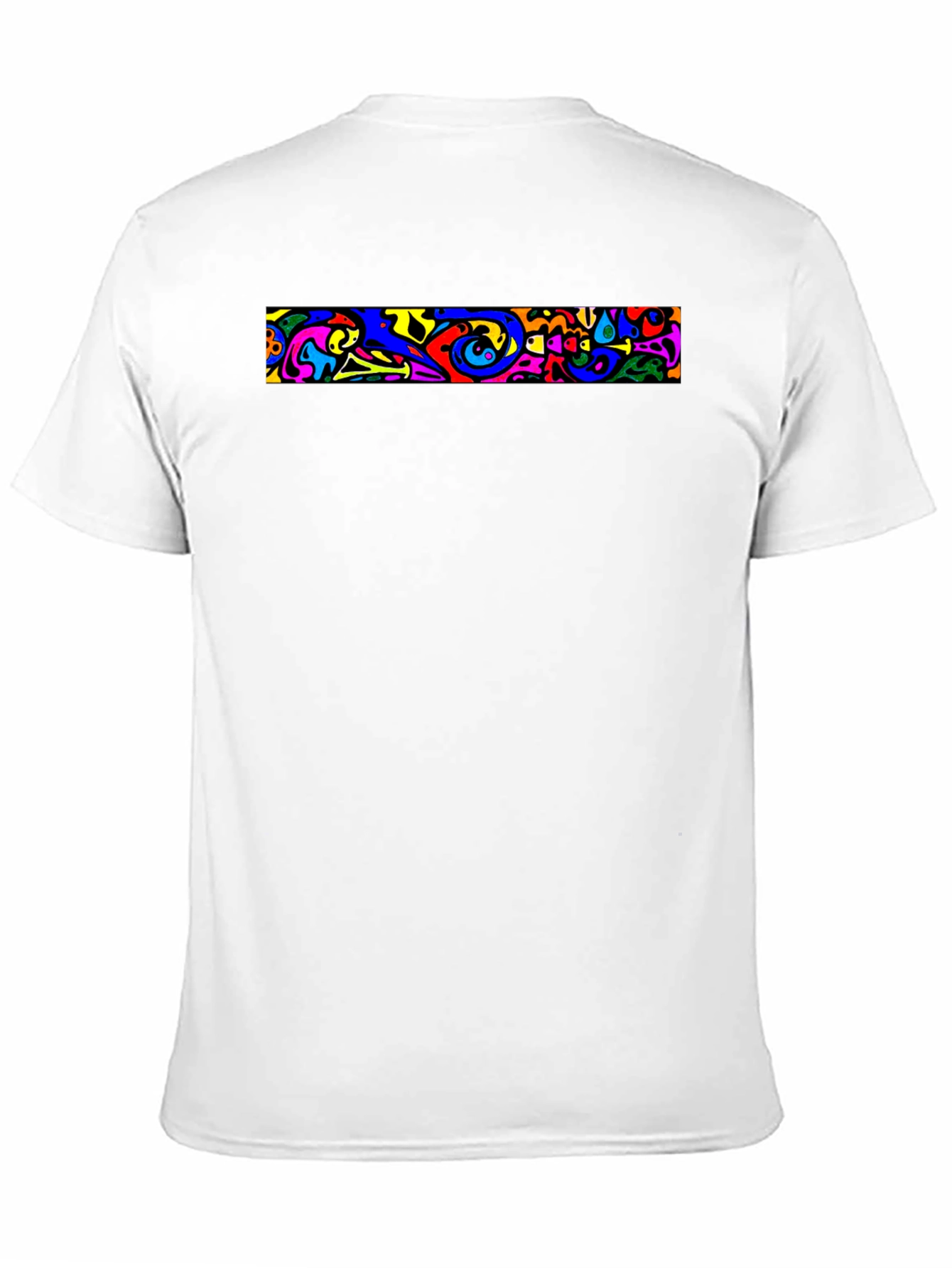 Vivid Abstract Art Black T-Shirt