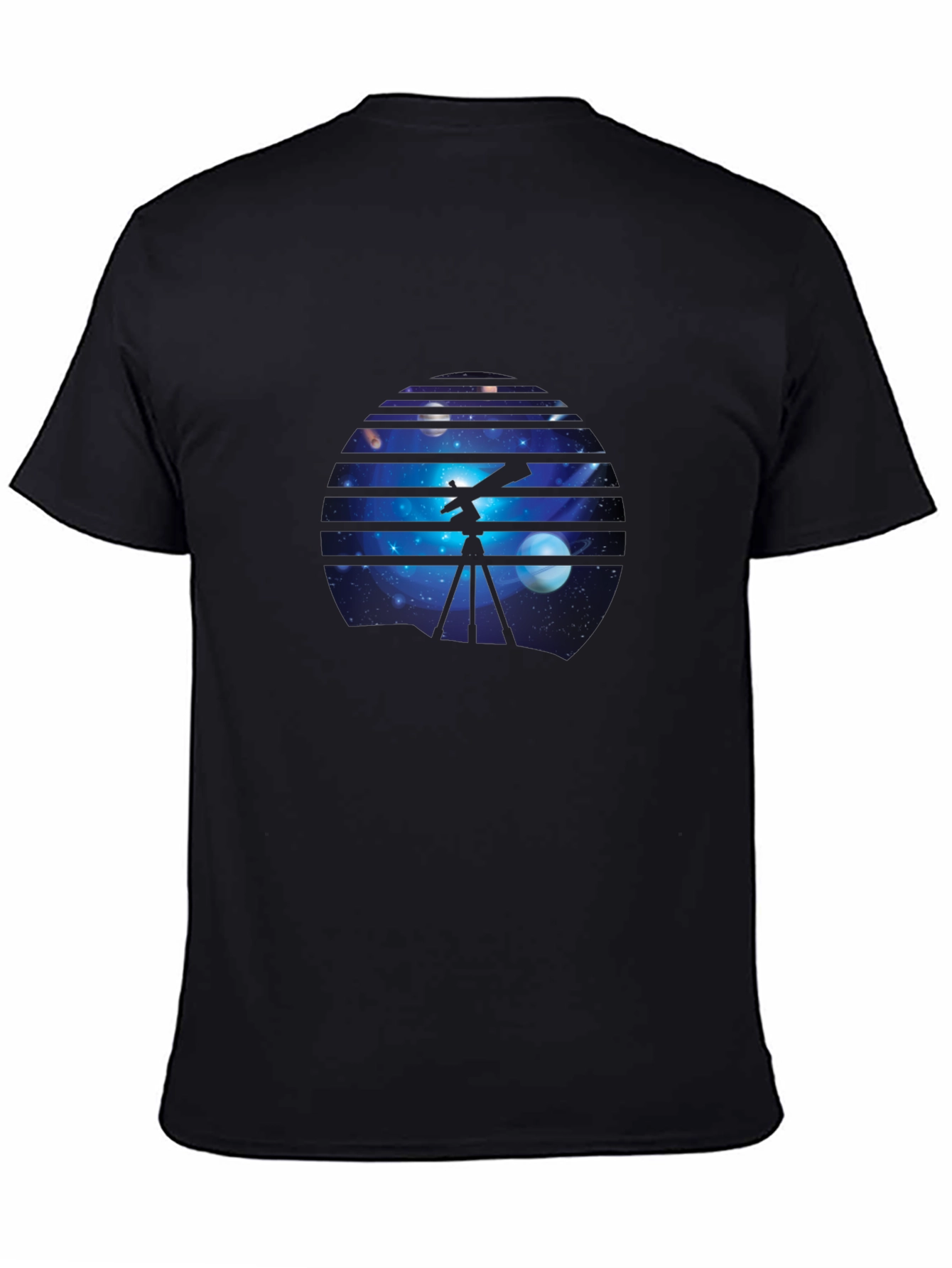 Cosmic Telescope Graphic Tee - Space Explorer Shirt