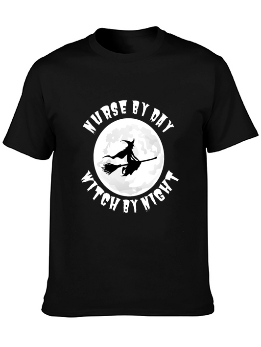 Nurse By Day Witch By Night Graphic Tee