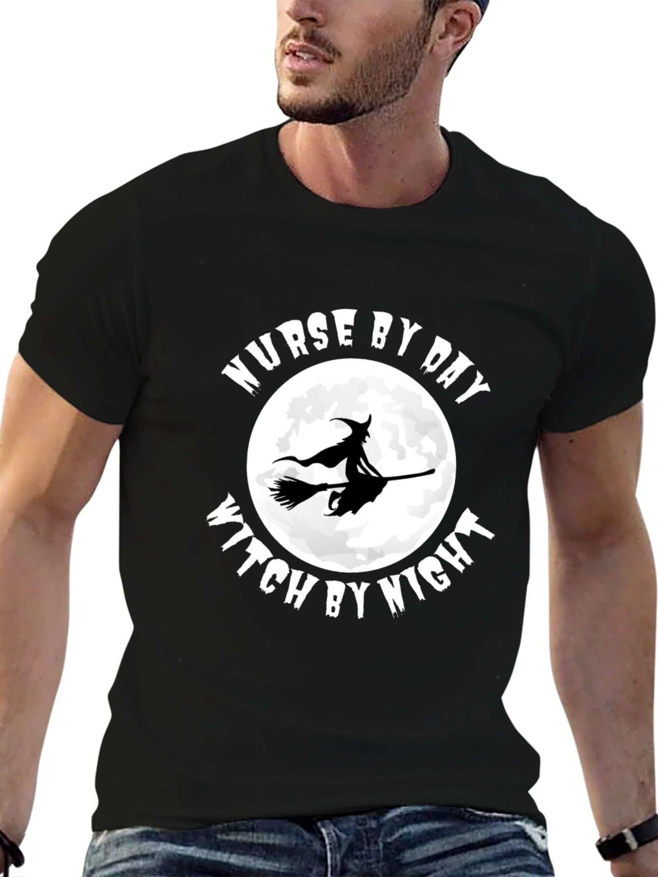 Nurse By Day Witch By Night Graphic Tee