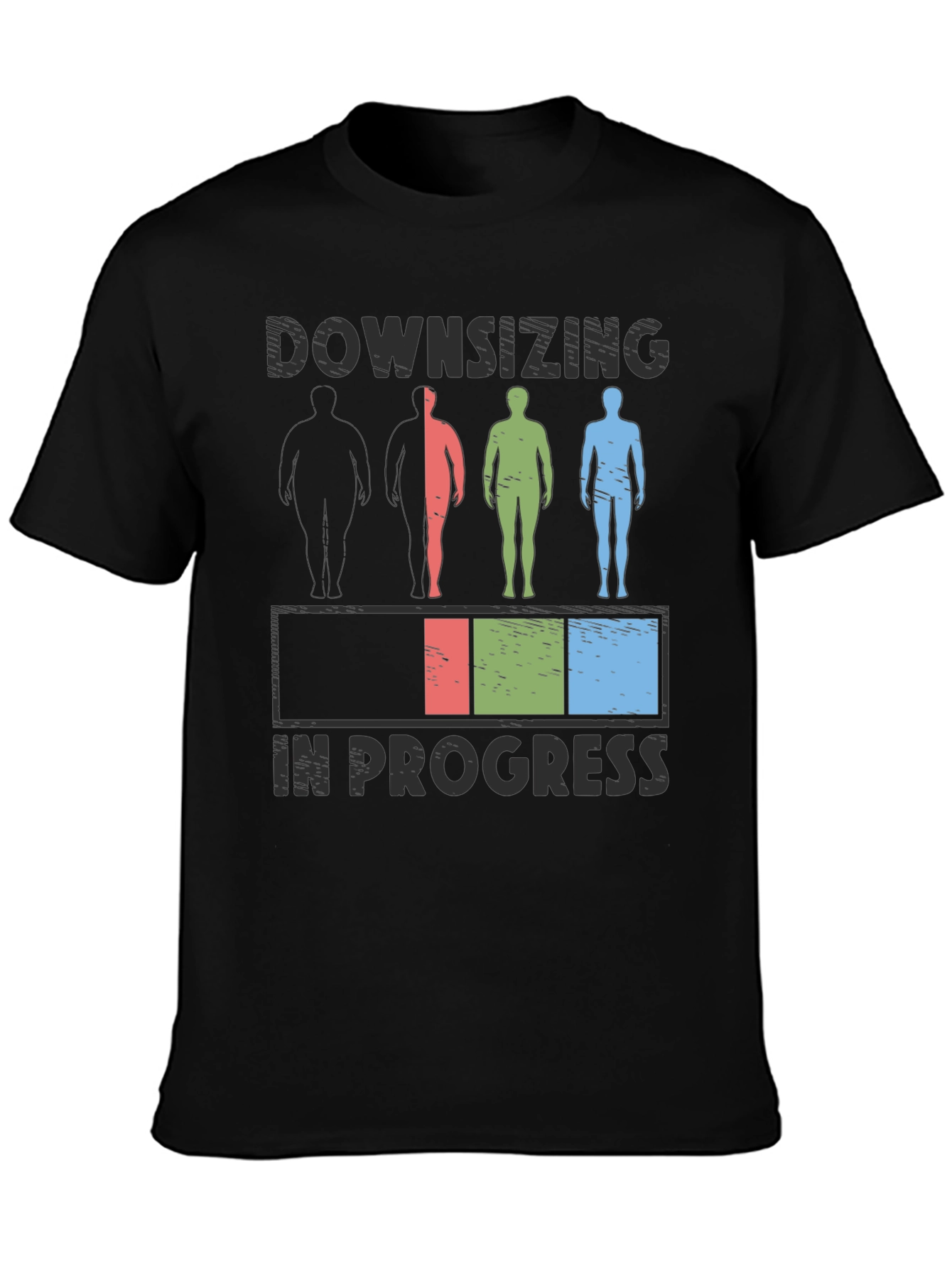 Downsizing In Progress T-Shirt - Weight Loss Humor