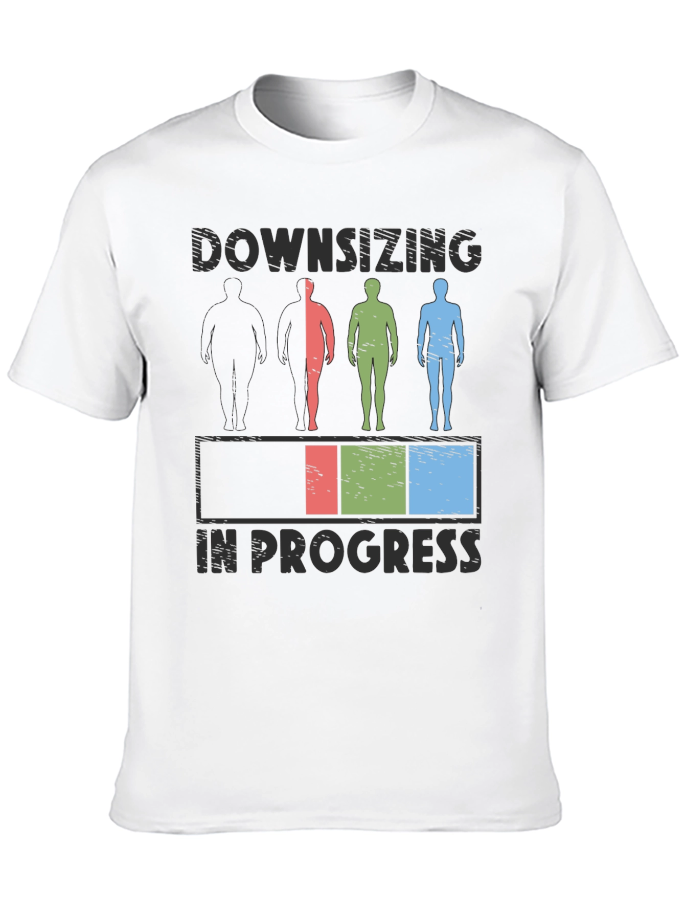 Downsizing In Progress T-Shirt - Weight Loss Humor