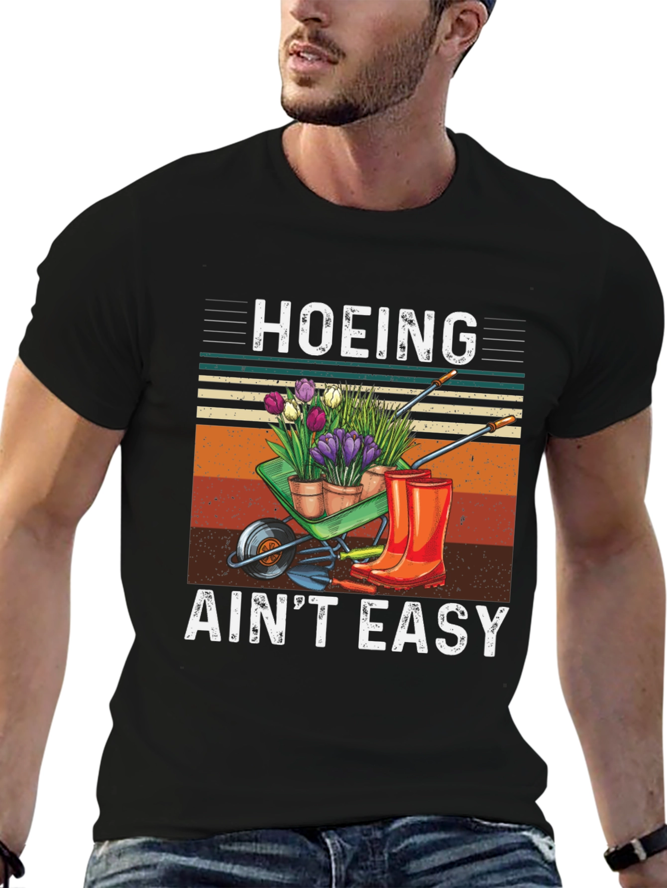 Hoeing Aint Easy Gardening T-Shirt