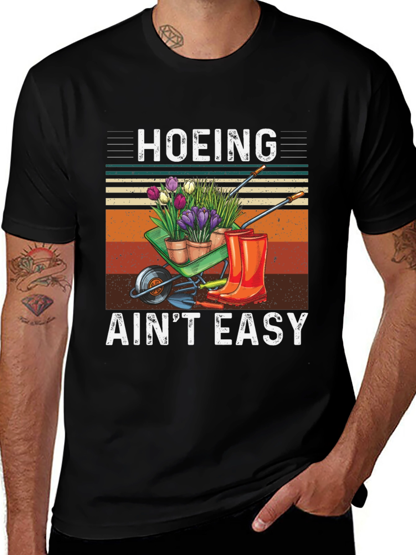 Hoeing Aint Easy Gardening T-Shirt