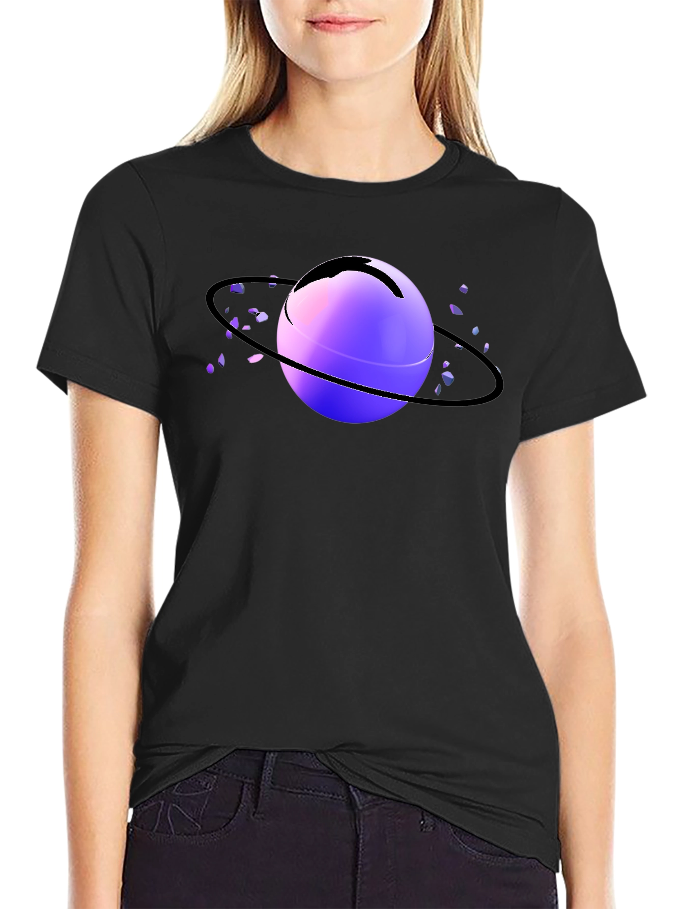 Planet Graphic T-Shirt - Black