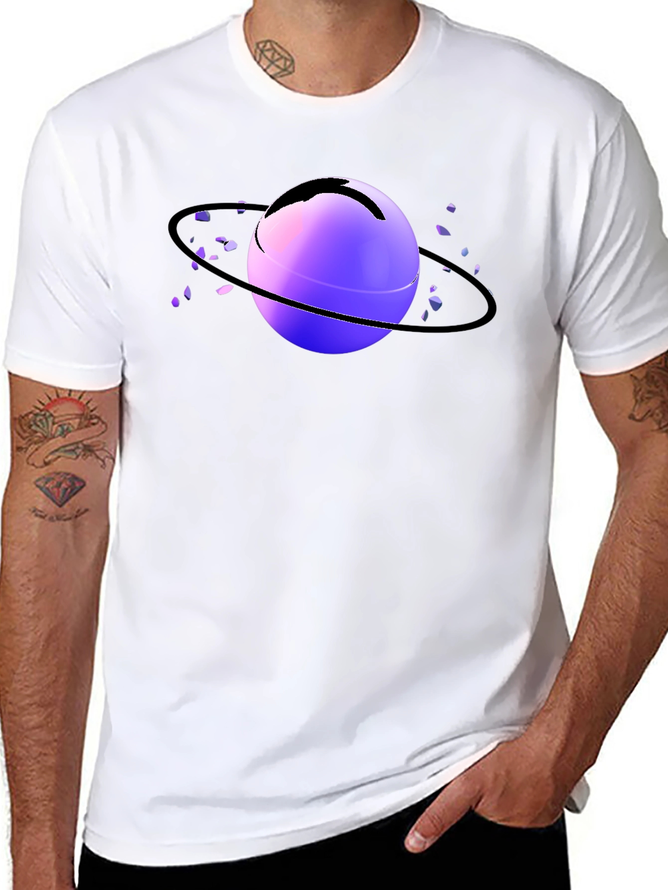Planet Graphic T-Shirt - Black