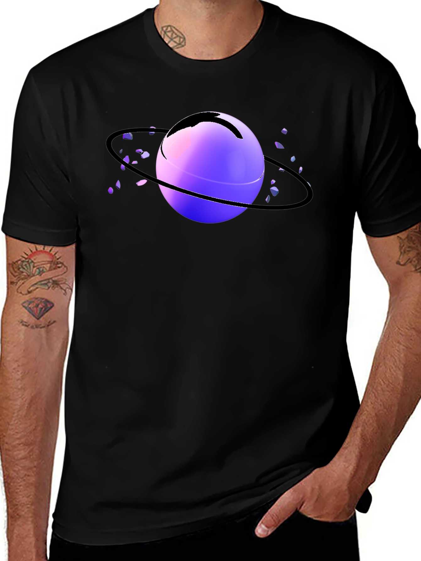 Planet Graphic T-Shirt - Black