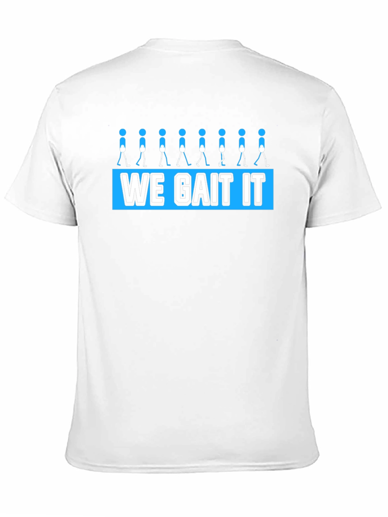 Funny We Gait It Walking Stick Figure Black T-Shirt