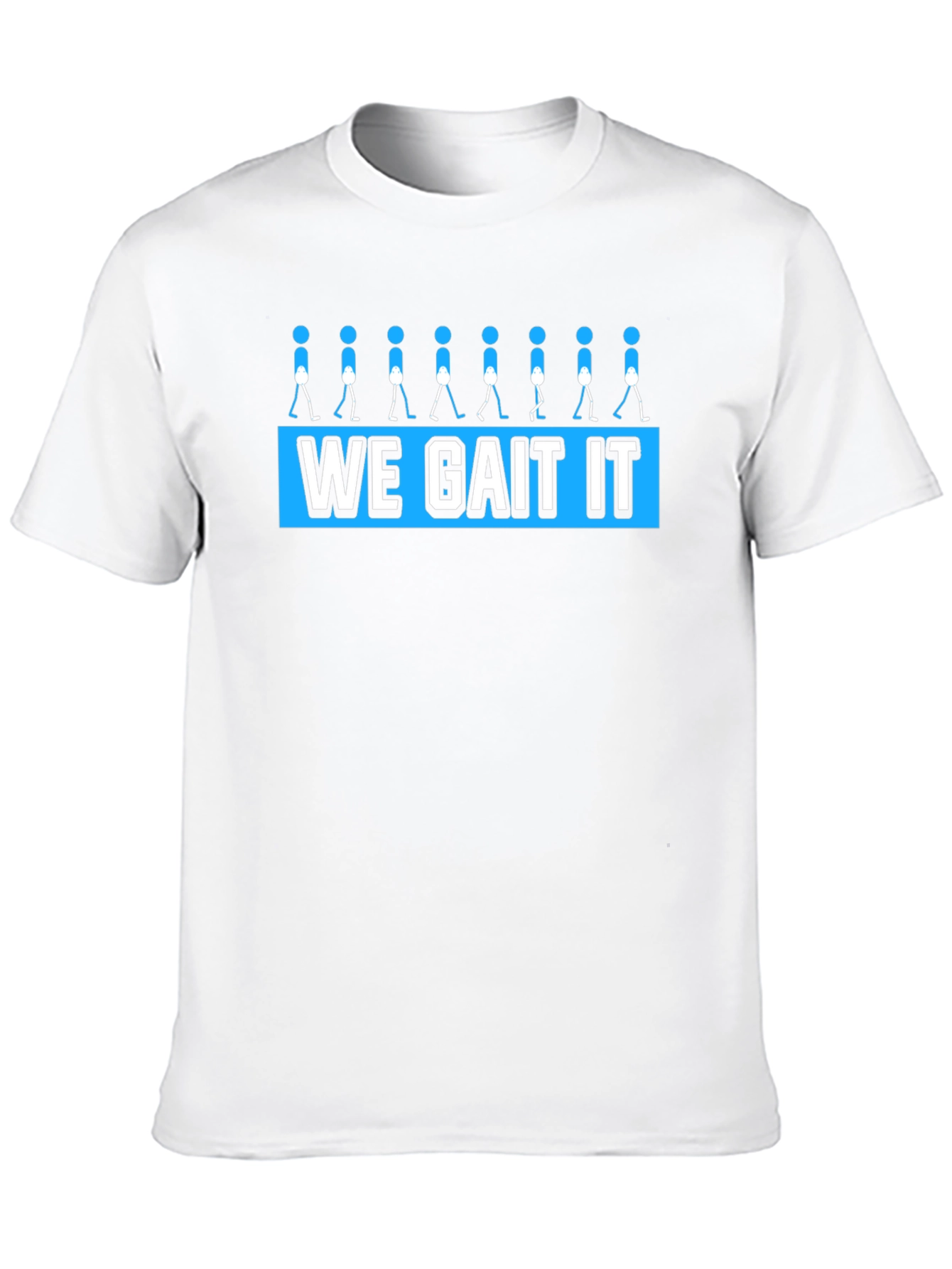Funny We Gait It Walking Stick Figure Black T-Shirt