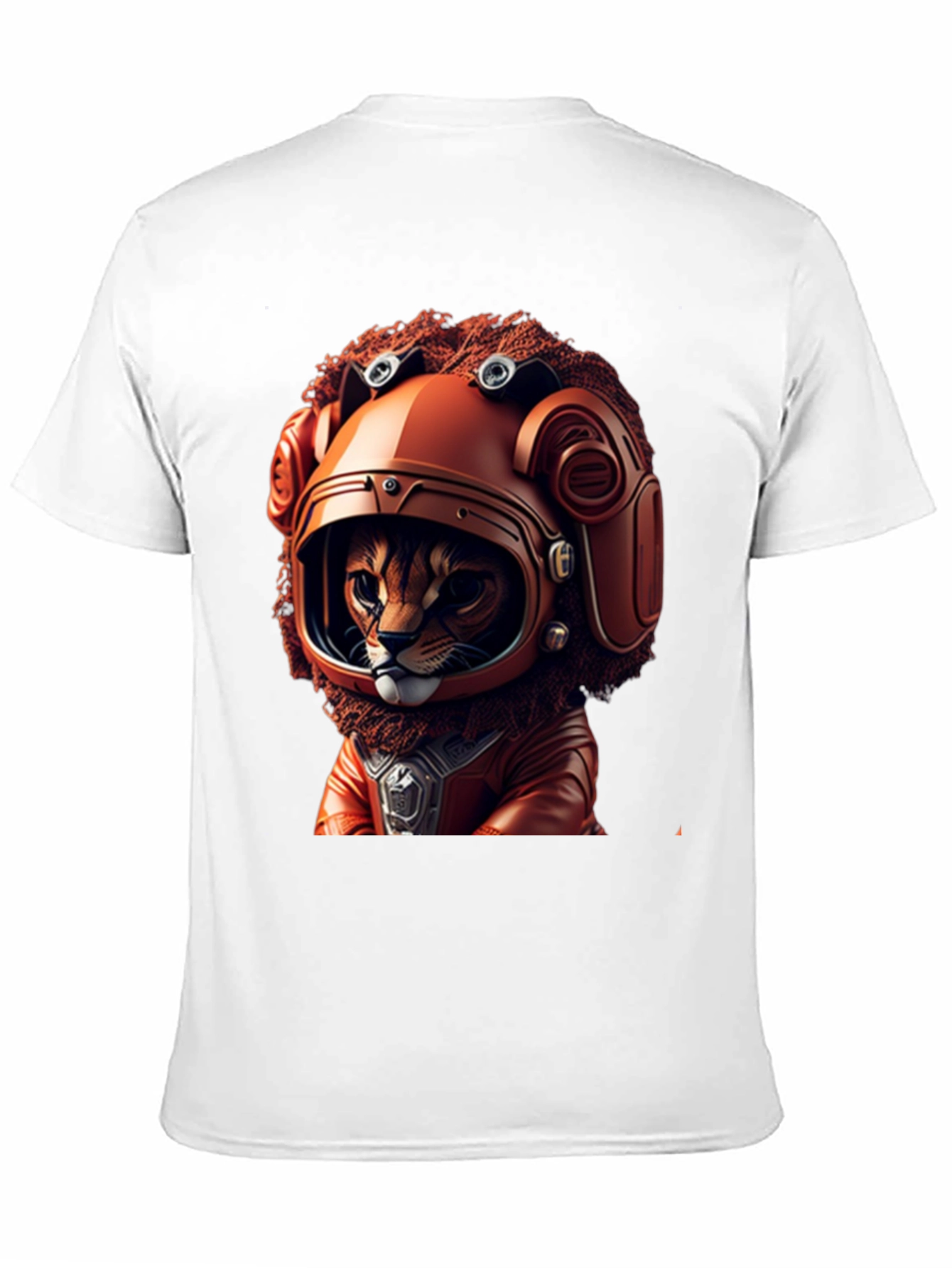Cat Astronaut Graphic Black T-Shirt