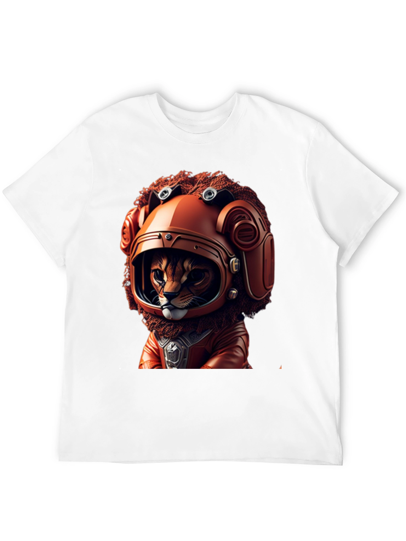 Cat Astronaut Graphic Black T-Shirt
