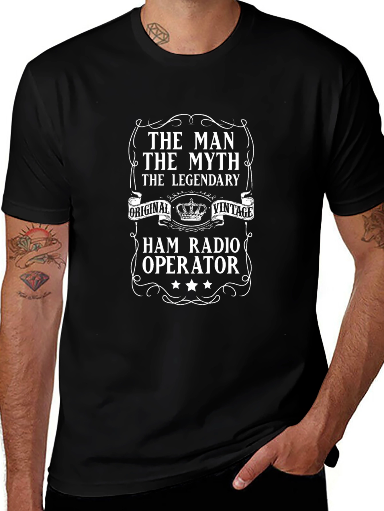 Ham Radio Operator Black T-Shirt