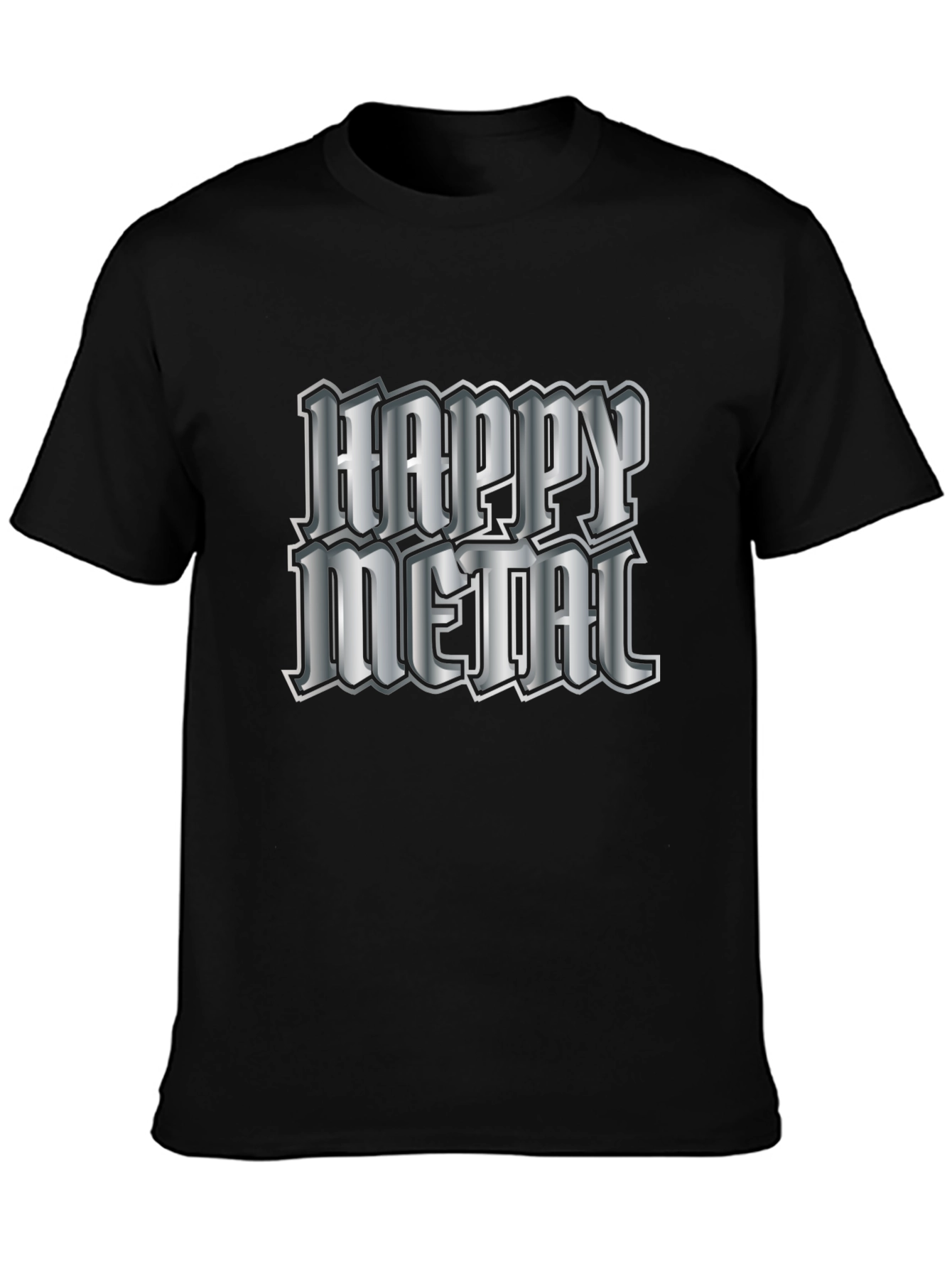 Happy Metal Black T-Shirt Graphic Tee