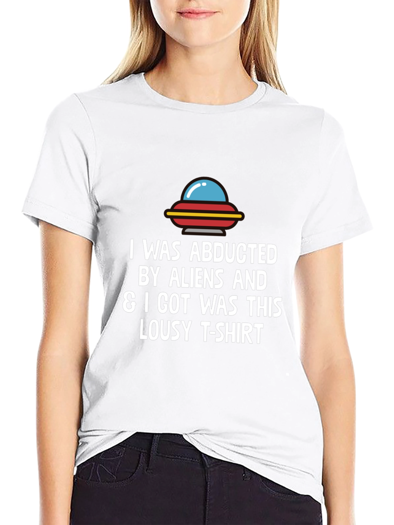 Abducted by Aliens Graphic T-Shirt - Mens Black Tee