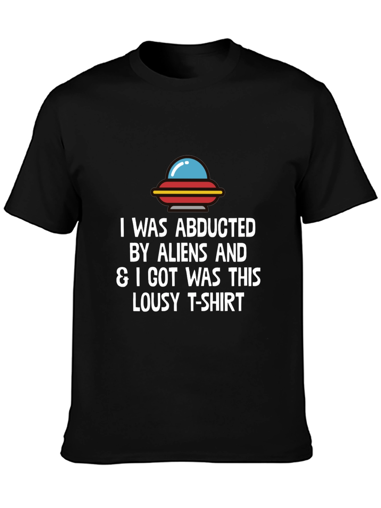 Abducted by Aliens Graphic T-Shirt - Mens Black Tee