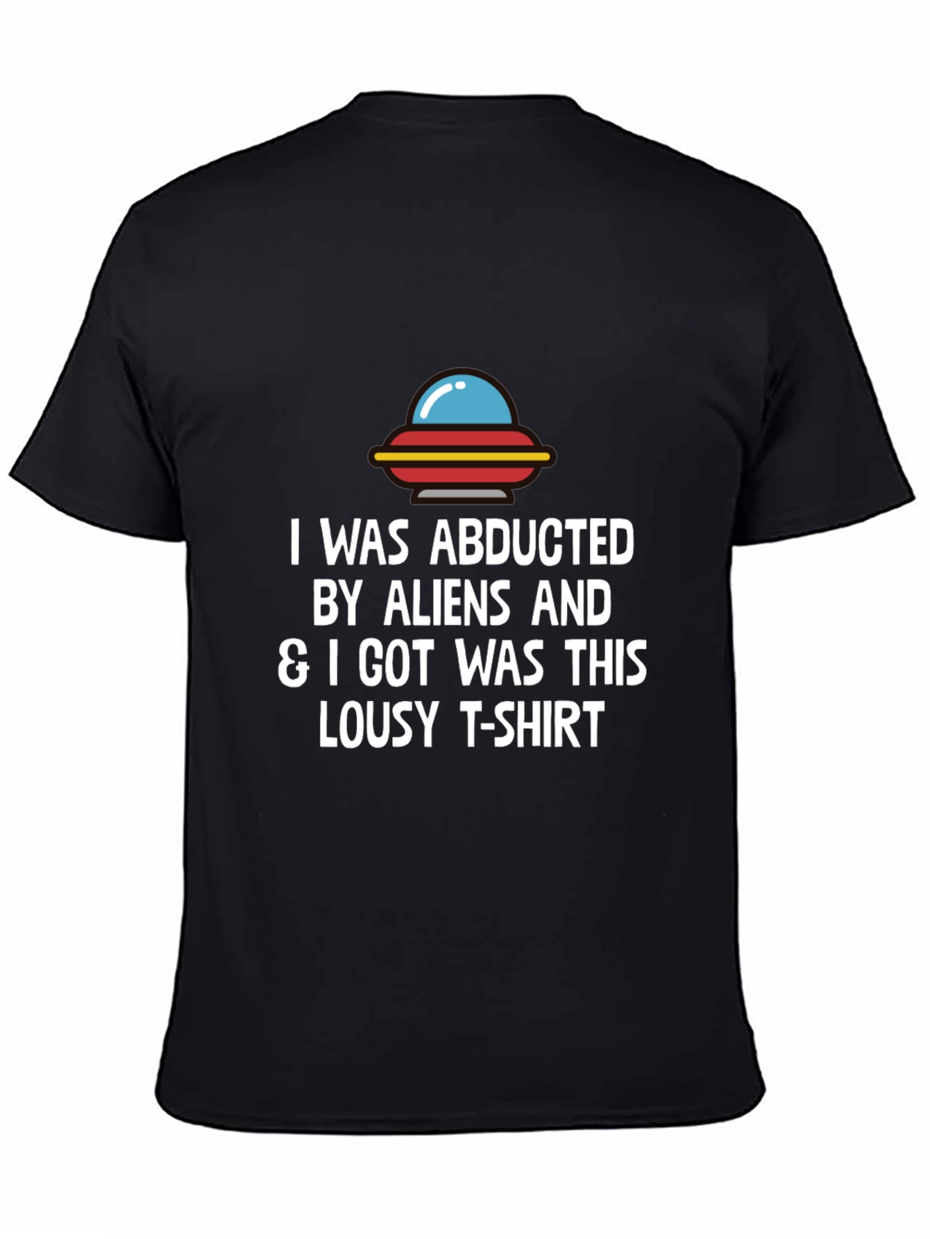 Abducted by Aliens Graphic T-Shirt - Mens Black Tee