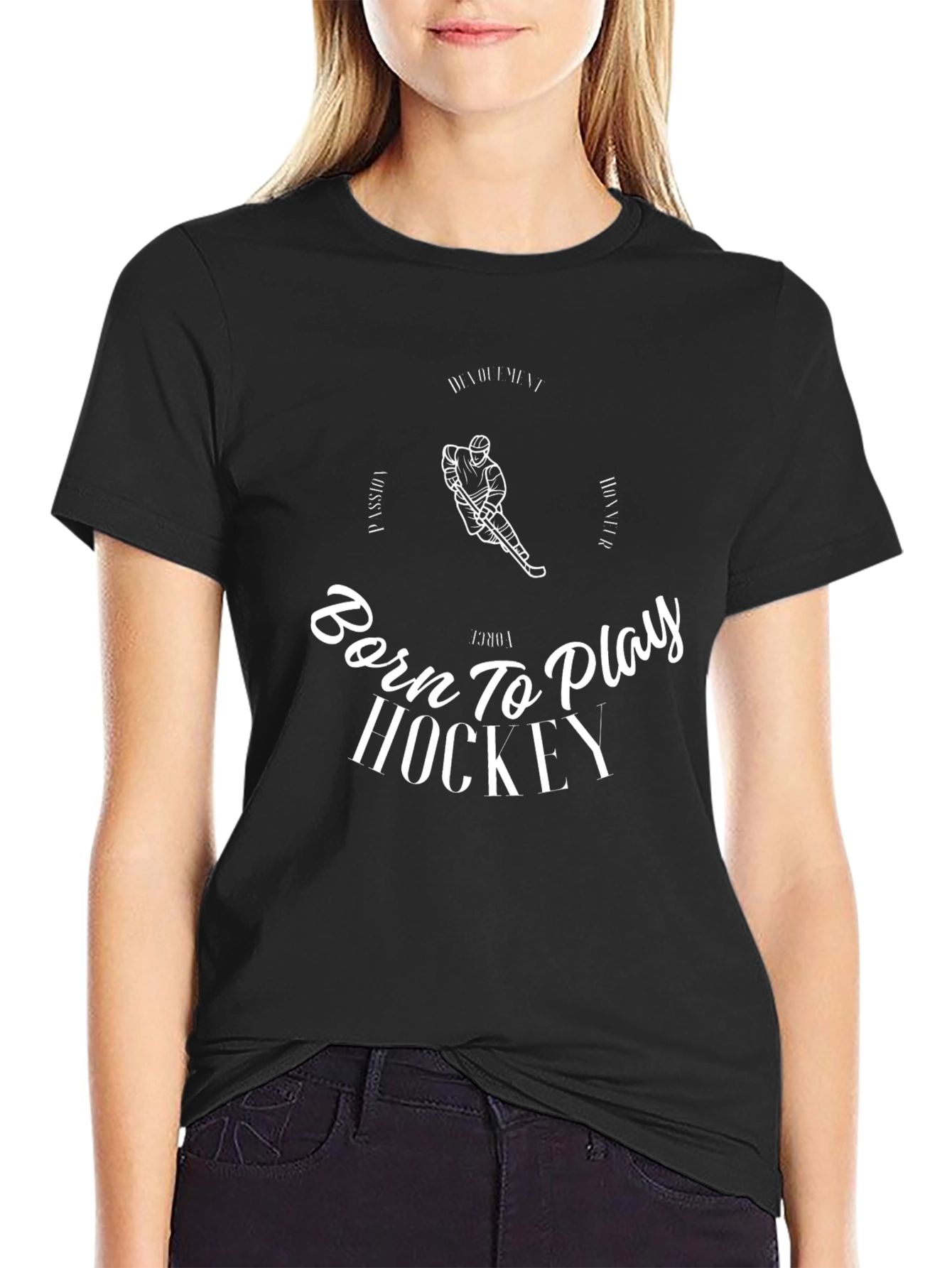 Born to Play Hockey Graphic T-Shirt