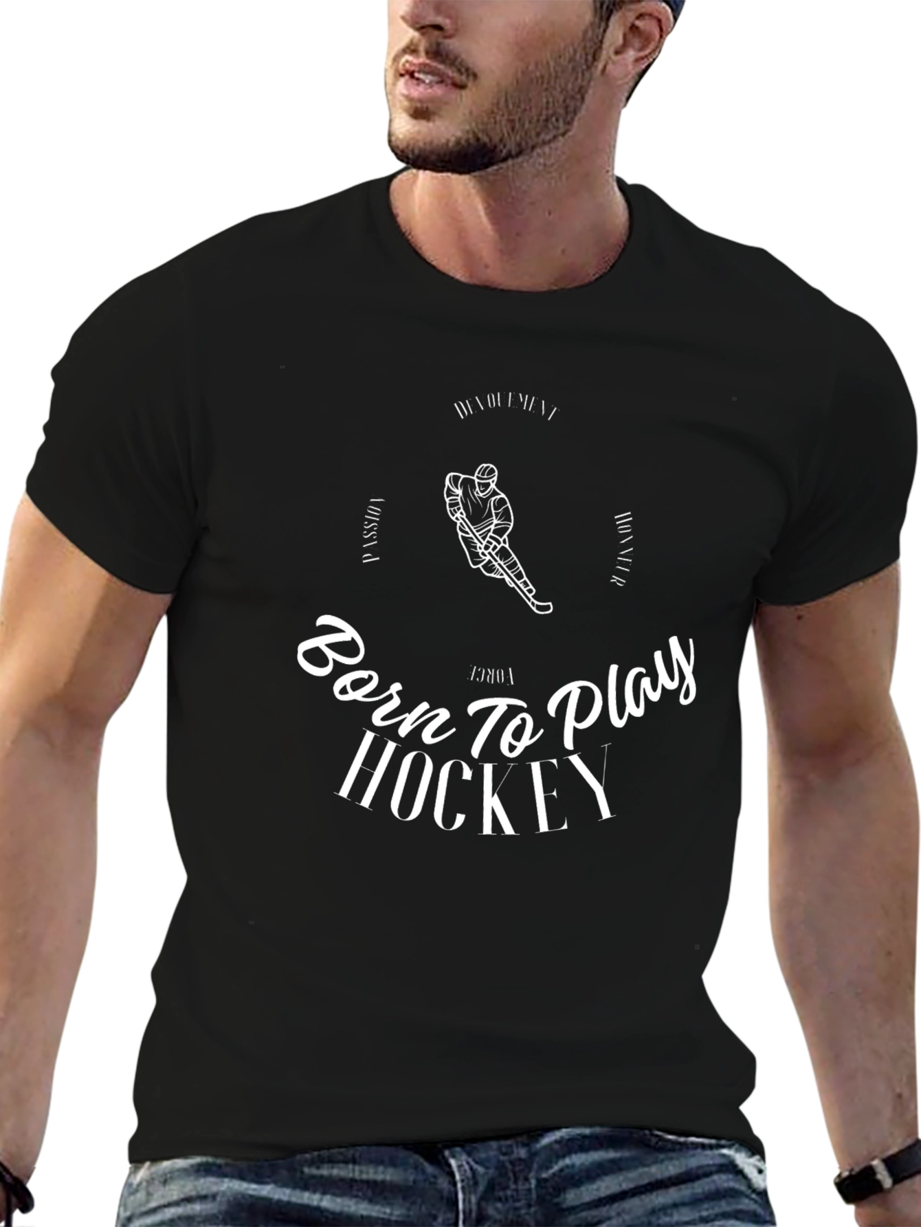 Born to Play Hockey Graphic T-Shirt