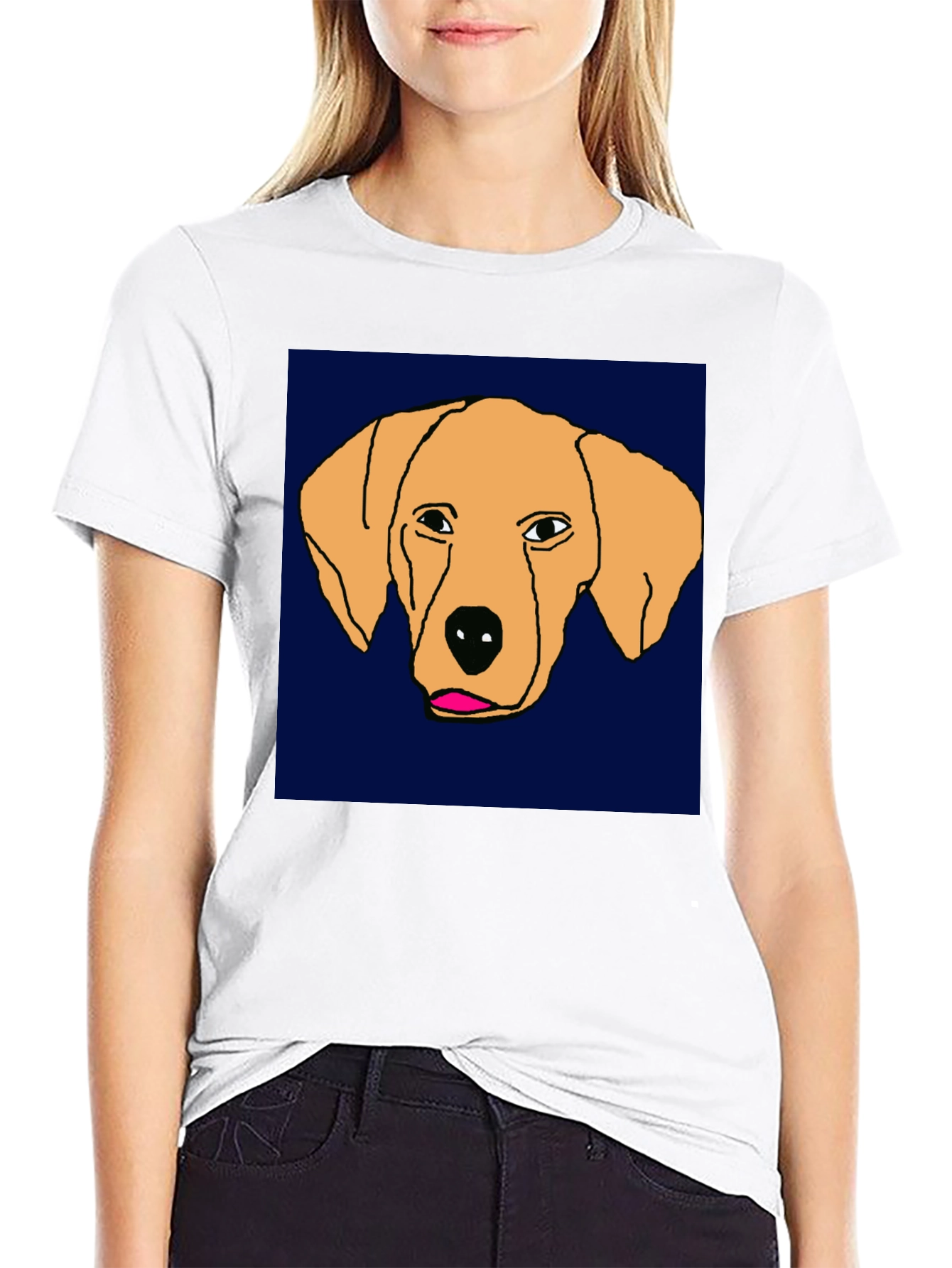 Dog Sketch Tee - Unique Graphic Print T-Shirt