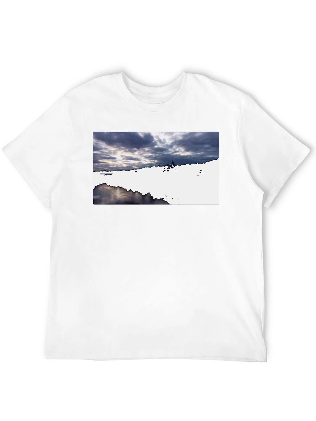 Scenic Landscape Graphic Tee - Black