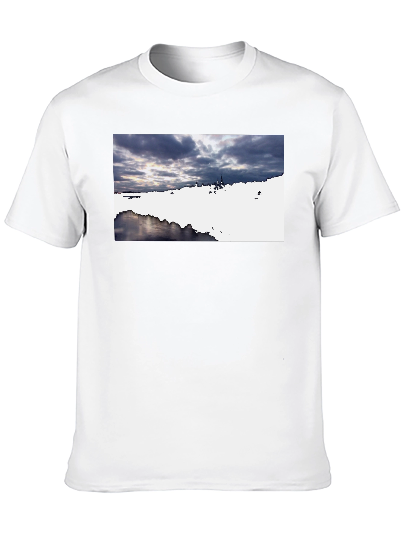 Scenic Landscape Graphic Tee - Black