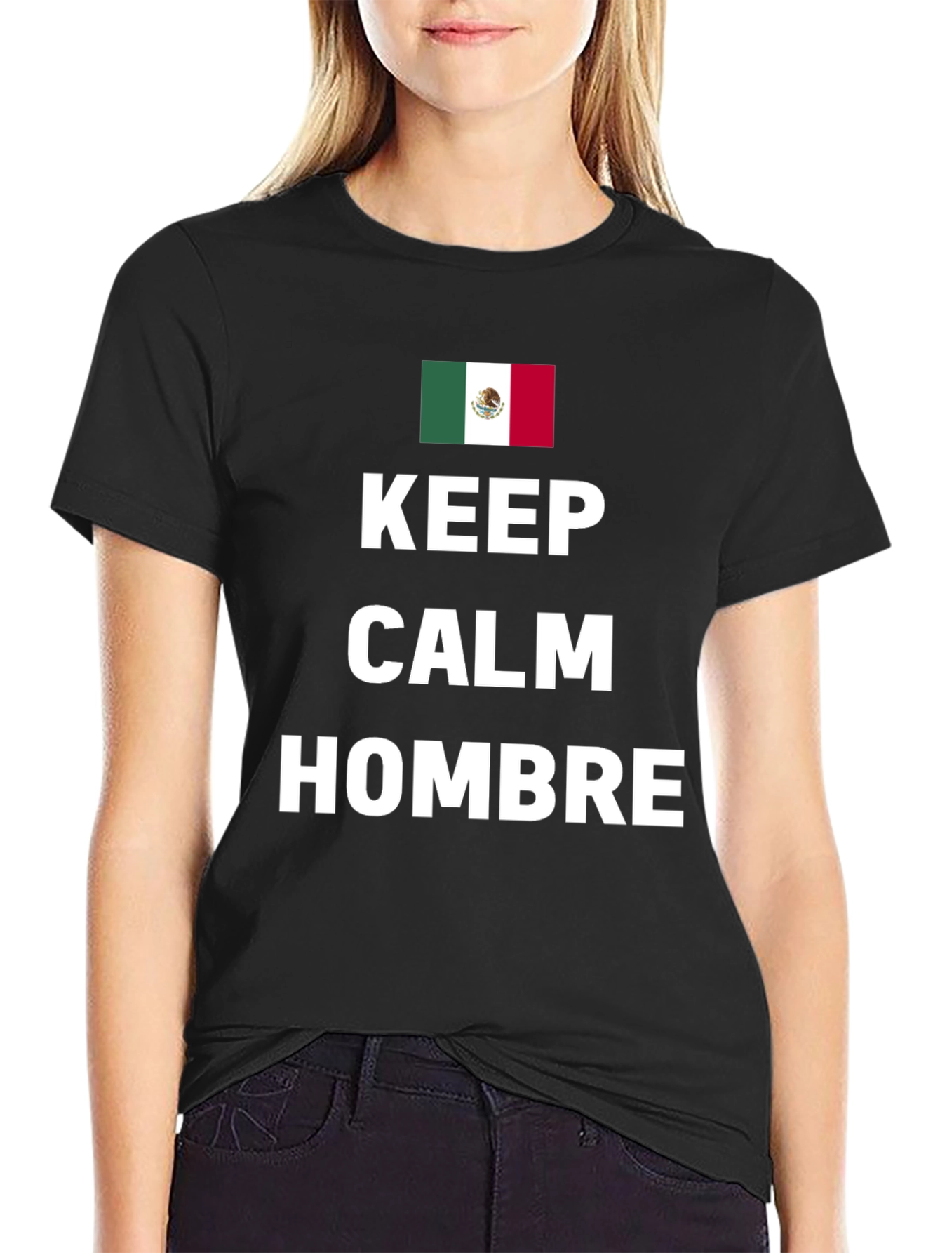 Keep Calm Hombre T-Shirt - Mexican Flag Design