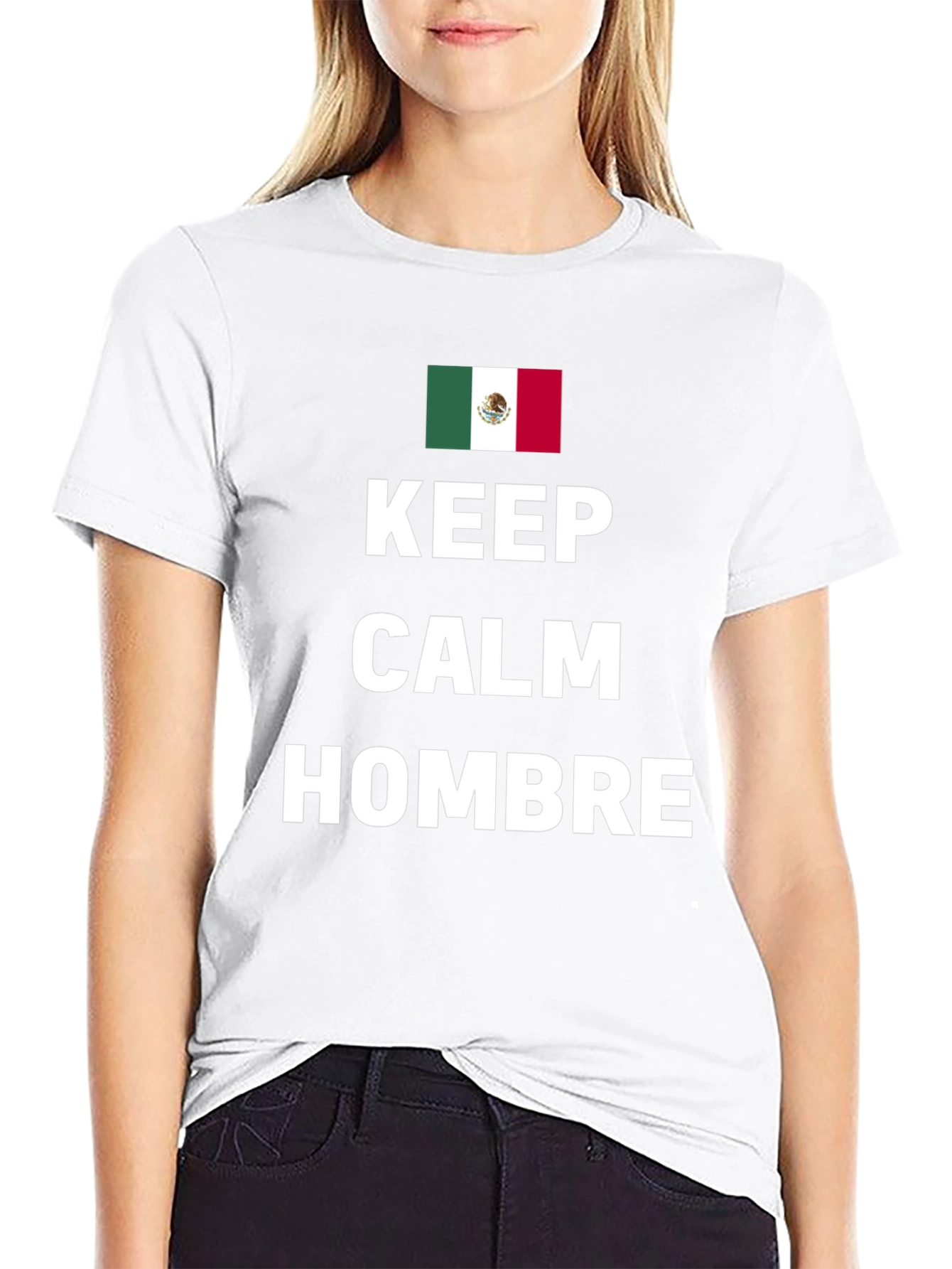 Keep Calm Hombre T-Shirt - Mexican Flag Design