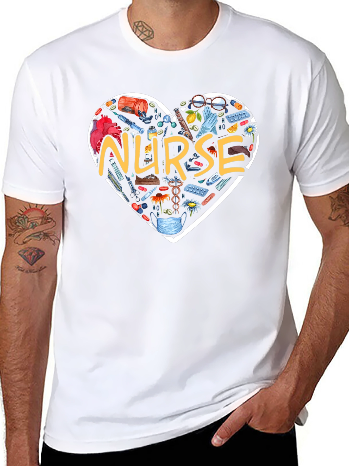 Nurse Heart Graphic T-Shirt