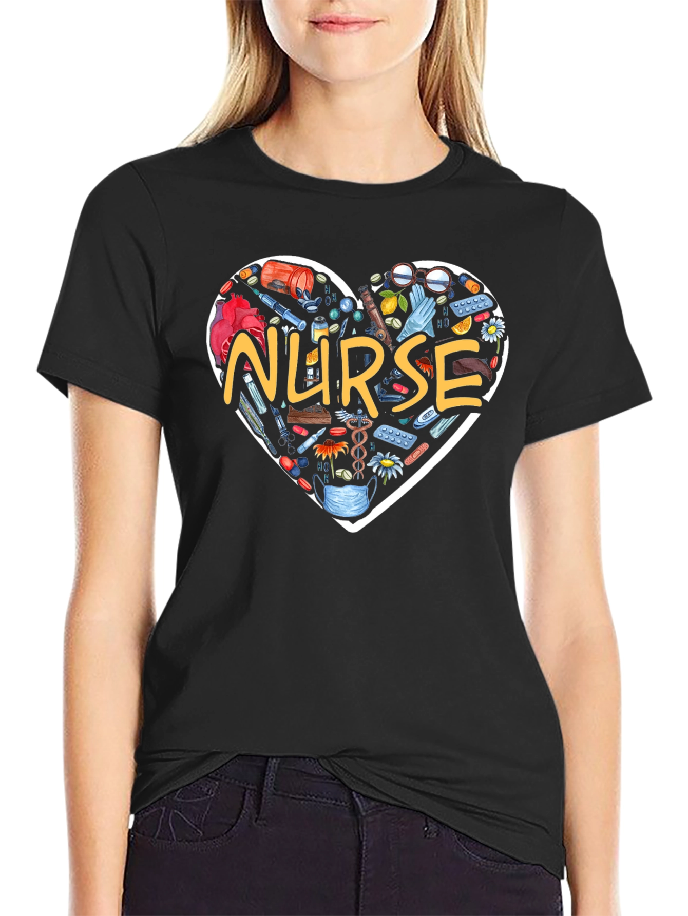 Nurse Heart Graphic T-Shirt