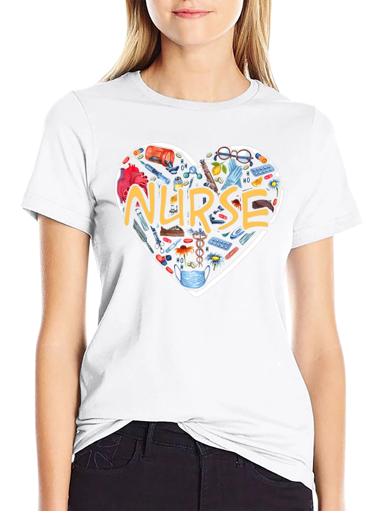 Nurse Heart Graphic T-Shirt